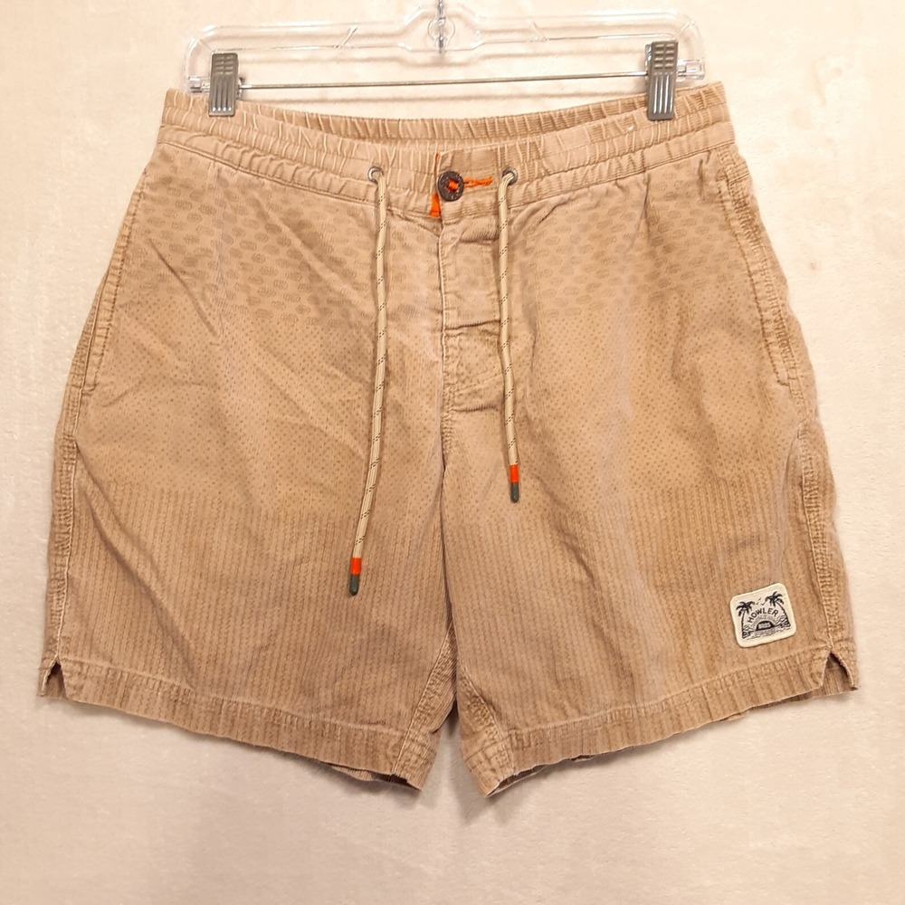 Howler Bros Mens Pressure Drop Cord Shorts Sz.30/Ripples Driftwood/Tan/Corduroy